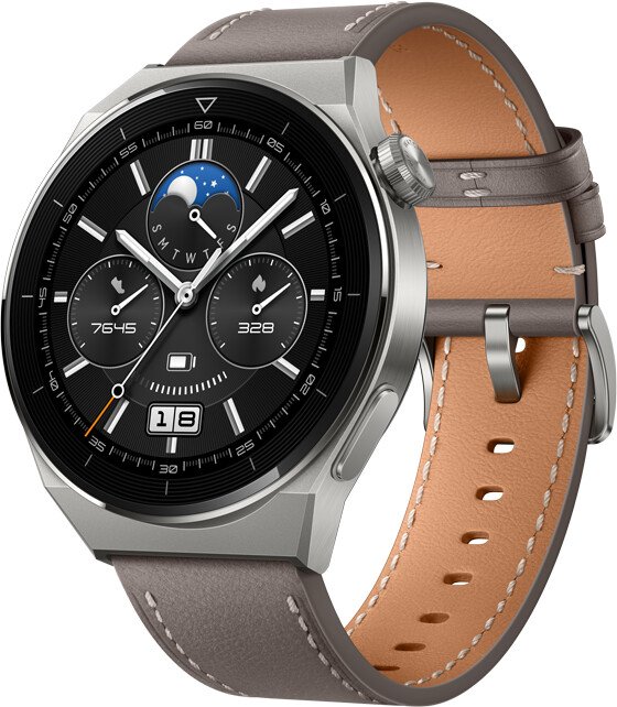 Zobrazit detail výrobku Huawei Huawei Watch GT 3 Pro 46mm s titanovým tělem a šedým sportovním řemínkem