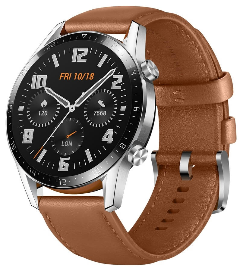 Značka HUAWEI - Huawei Watch GT 2 46 mm Brown Leather Strap