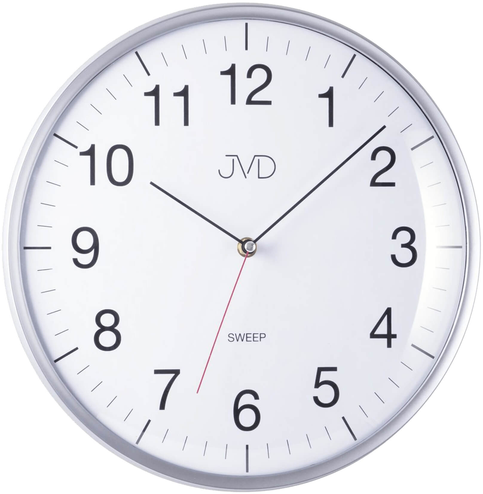 JVD Nástěnné hodiny s tichým chodem HA16 Nástěnné hodiny - světle stříbrné HA16.1