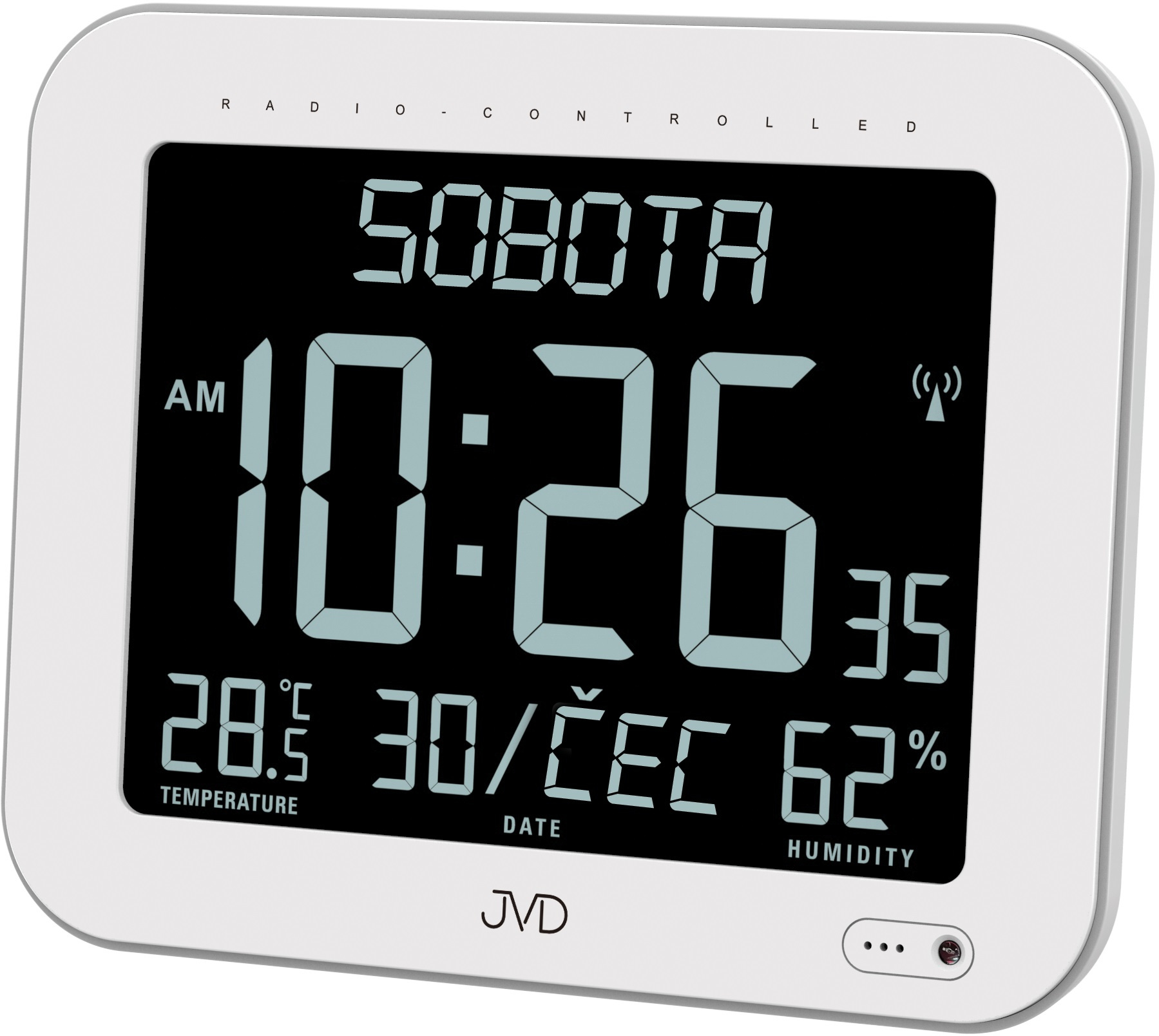 Levně JVD Rádiem řízené digitální hodiny s budíkem DH9362.1