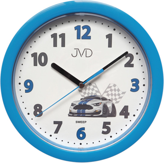 JVD Dětské nástěnné hodiny s tichým chodem HP612.D Blue