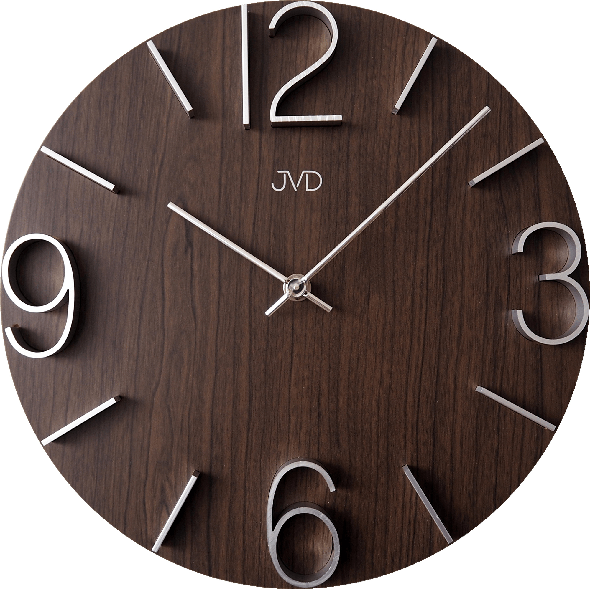 JVD Nástěnné hodiny s tichým chodem HC37 Brown