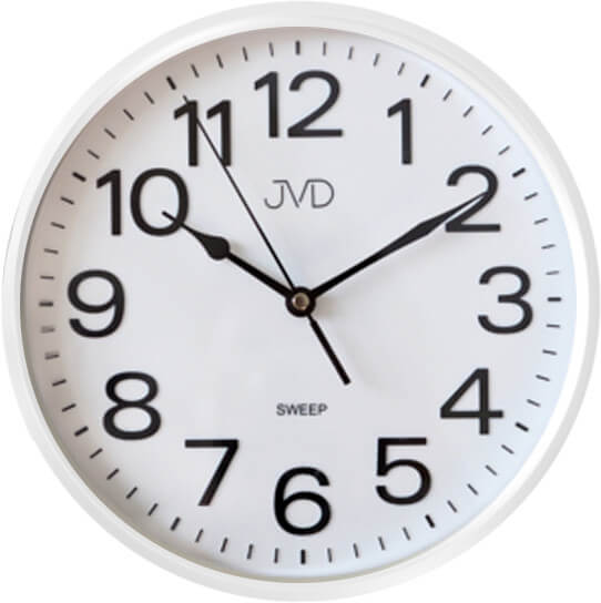 JVD Nástěnné hodiny s tichým chodem HP683 White