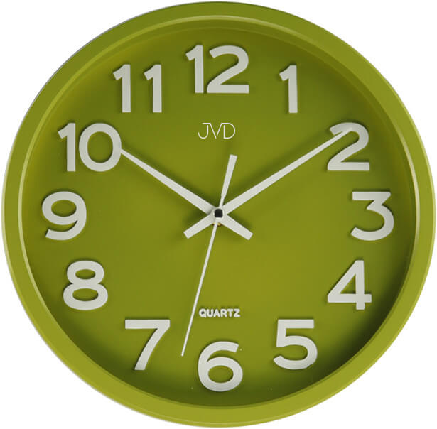 JVD Nástěnné hodiny s tichým chodem HX2413 Green