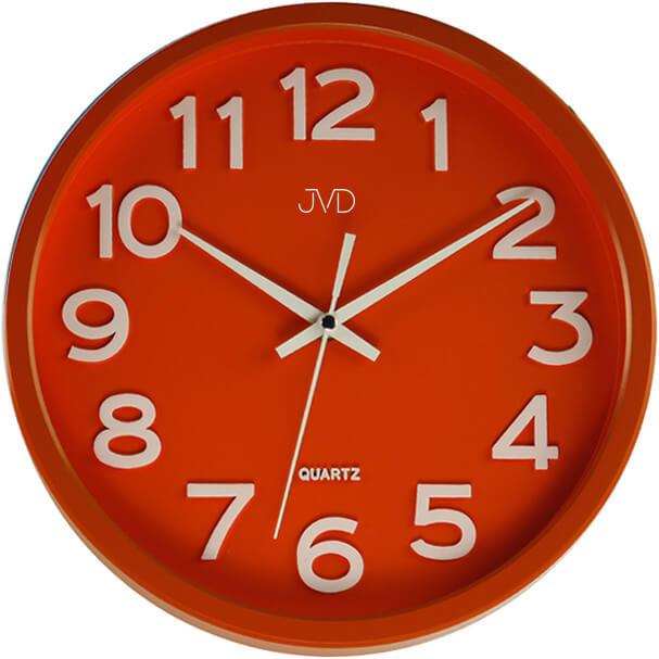 JVD Nástěnné hodiny s tichým chodem HX2413 Red