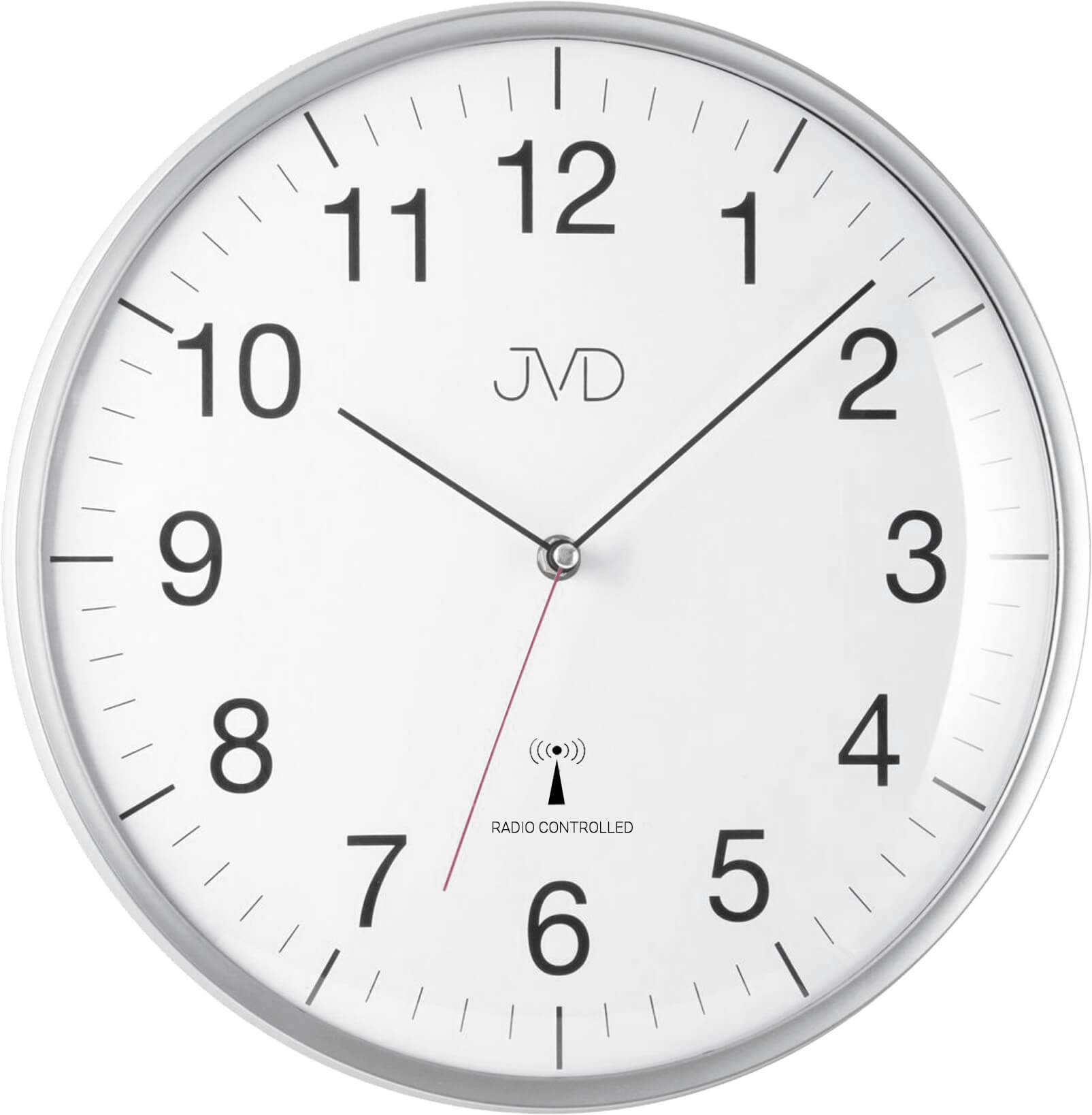 JVD Radiově řízené Nástěnné hodiny RH16 Silver