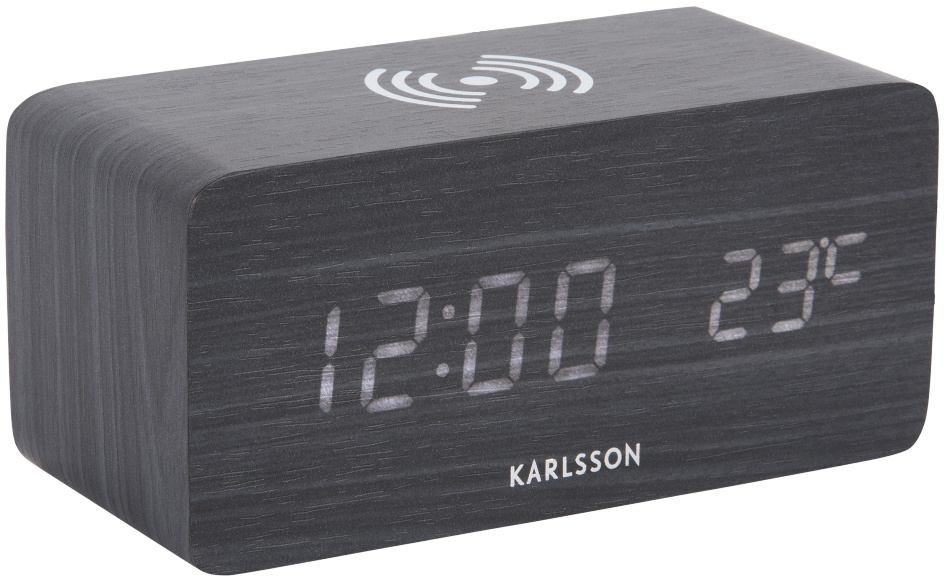 Levně Karlsson Designový LED budík - hodiny KA5933BK