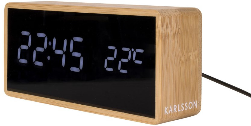 Levně Karlsson Designový LED budík s teploměrem KA5724