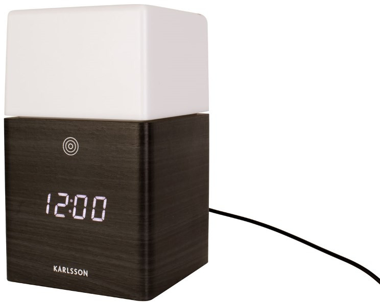 Levně Karlsson Designový digitální budík/hodiny s LED osvětlením KA5798BK