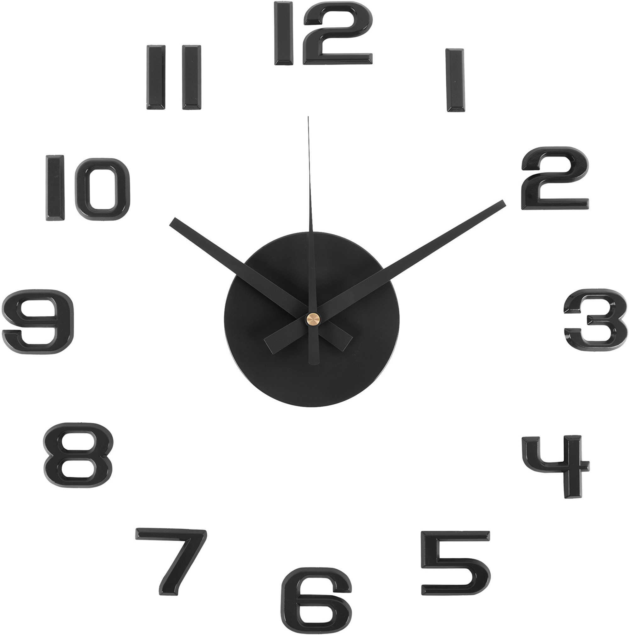 Karlsson Designové nástěnné hodiny s nalepovacími čísly KA6001BK