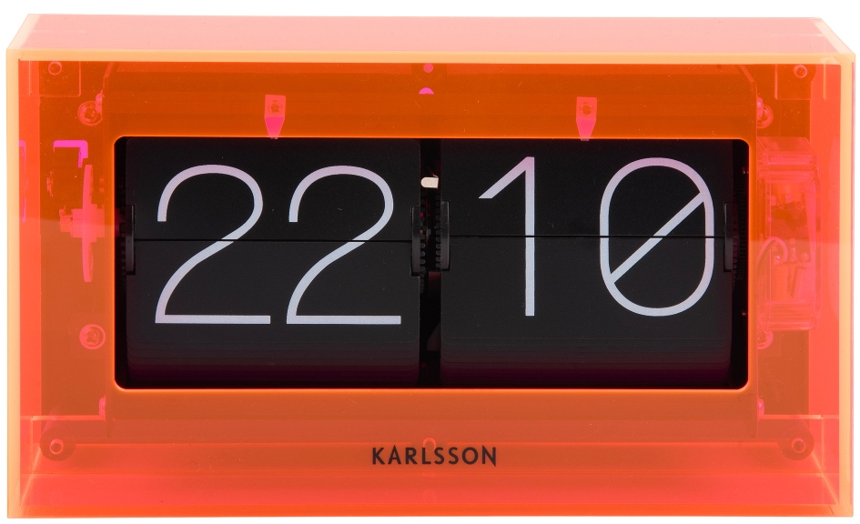 Karlsson Designové nástěnné/stolní překlápěcí hodiny KA5976OR