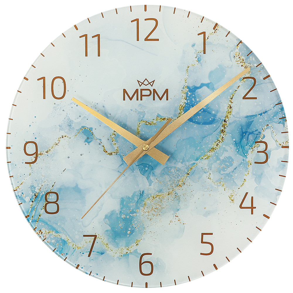 MPM Quality Nástěnné skleněné hodiny Onyx E09.4375