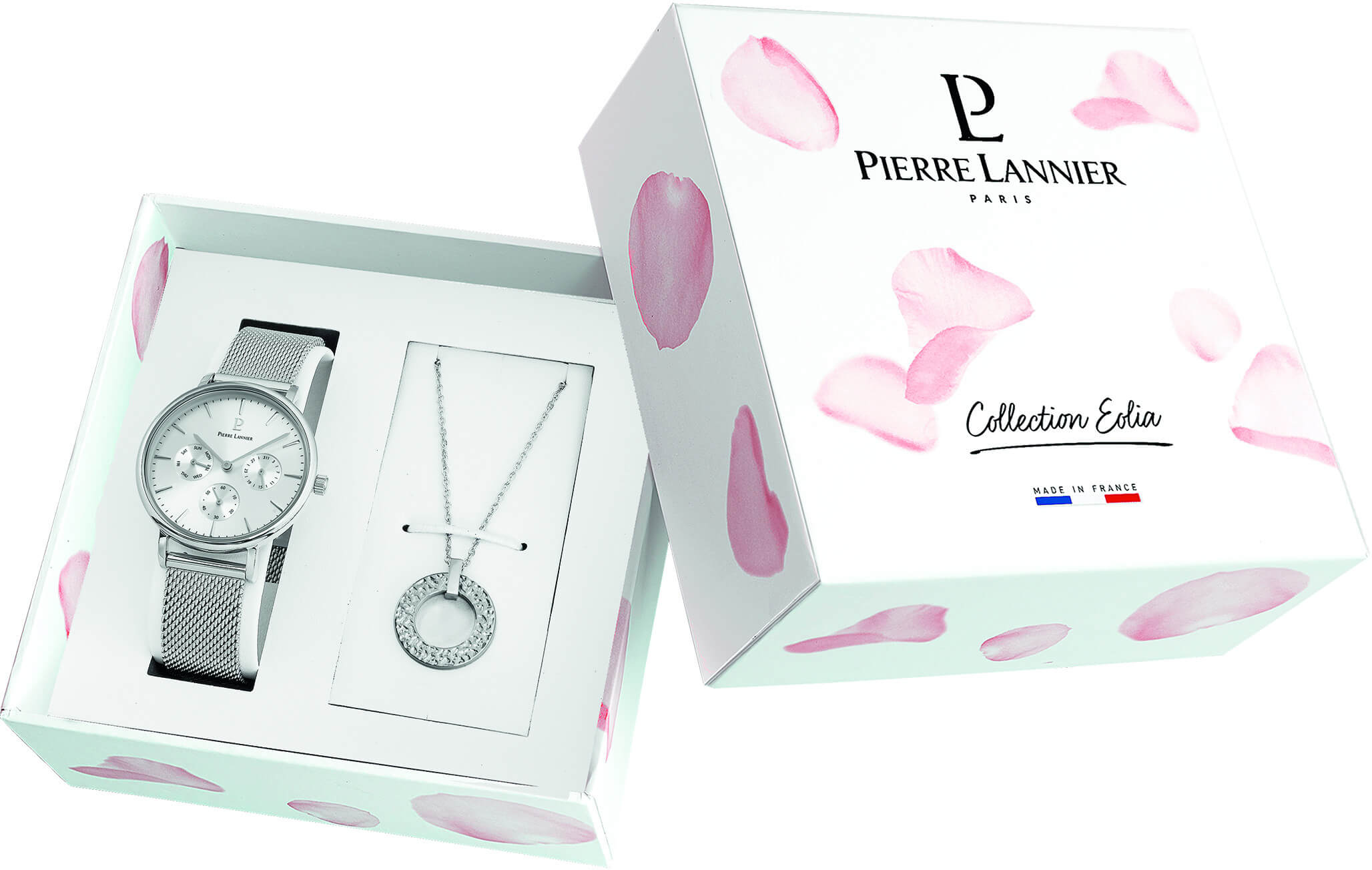 Pierre Lannier Dárkový set hodinky + náhrdelník 351G628