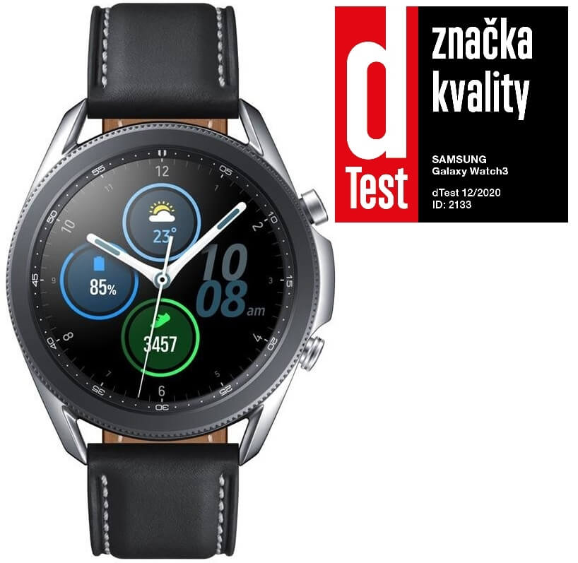 Samsung Galaxy Watch 3 45 mm SM-R840NZSAEUE - stříbrné + 2 měsíce na vrácení zboží