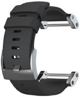 Suunto Silikonový řemínek k hodinkám Core černý se stříbrnou sponou + 2 měsíce na vrácení zboží