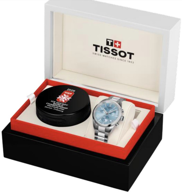 Levně Tissot PR 100 Chronograph Ice Hockey 2026 Special Edition IIHF T150.417.11.351.01