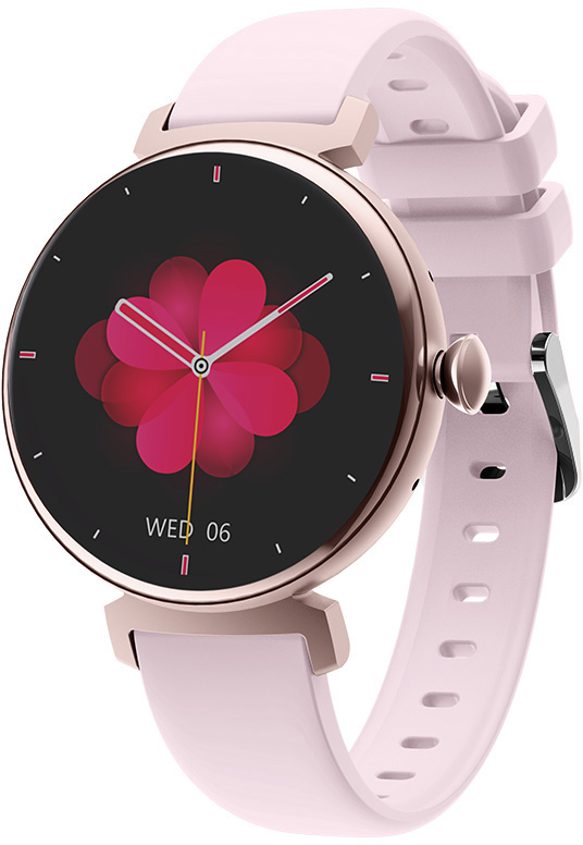 Levně Wotchi AMOLED Smartwatch DM70 – Rose Gold - Pink