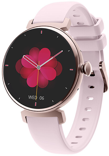 Levně Wotchi AMOLED Smartwatch DM70 – Rose Gold - Pink