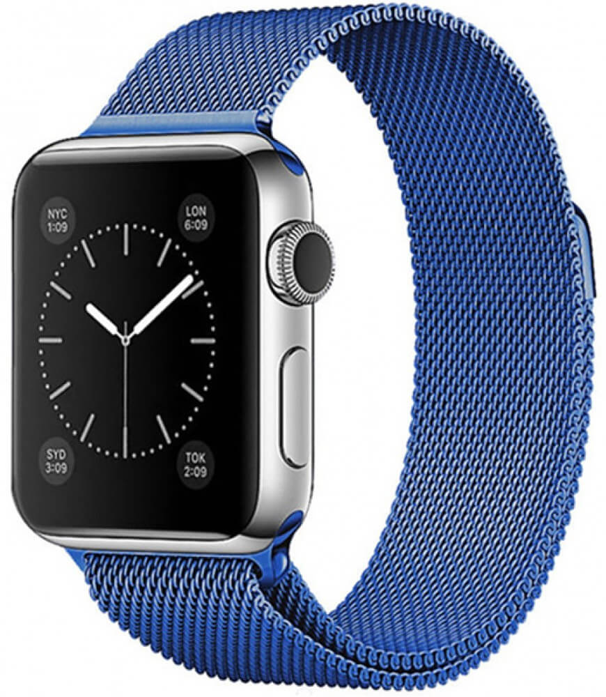 4wrist Milánói acél szíj Apple Watch - Kék 42/44/45/49 mm