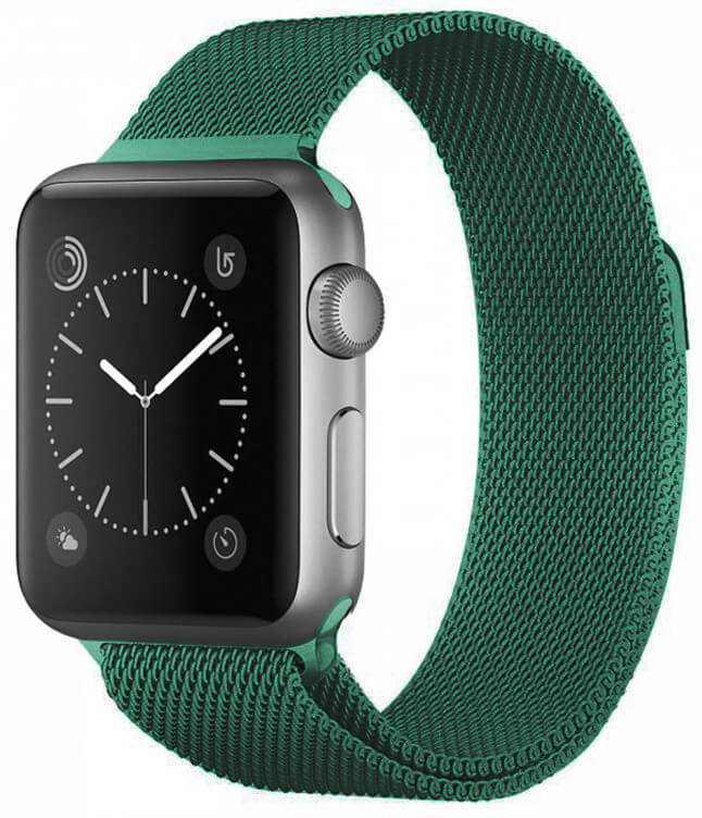 4wrist Ocelový milánský tah pro Apple Watch - Zelený 38/40/41 mm