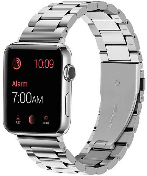 4wrist Ocelový tah pro Apple Watch - Stříbrný 38/40/41 mm