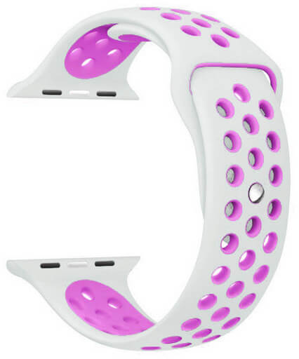 4wrist Silikonový řemínek pro Apple Watch - Bílá/Levandulová 38/40 mm + 2 měsíce na vrácení zboží