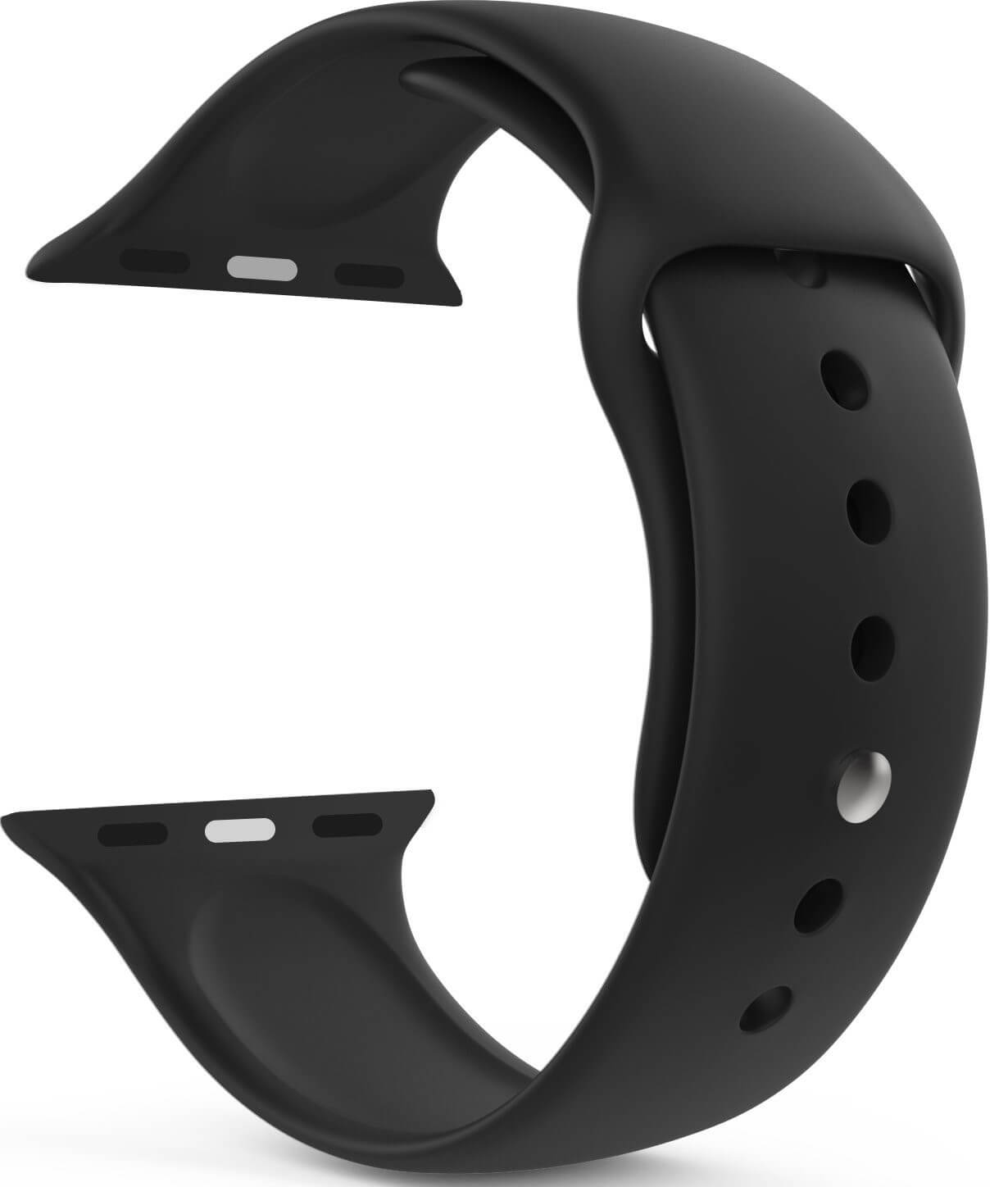 4wrist Silikonový řemínek pro Apple Watch - Černý 42/44/45/49 mm - M/L
