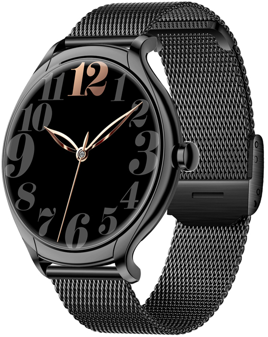 Wotchi Smartwatch KM30 – Black SZETT tartalék szíjjal