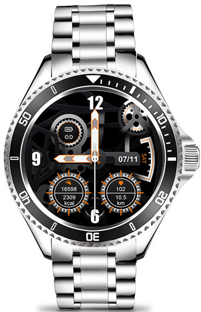 Zobrazit detail výrobku Wotchi Smartwatch W69SBK - Silver+Black