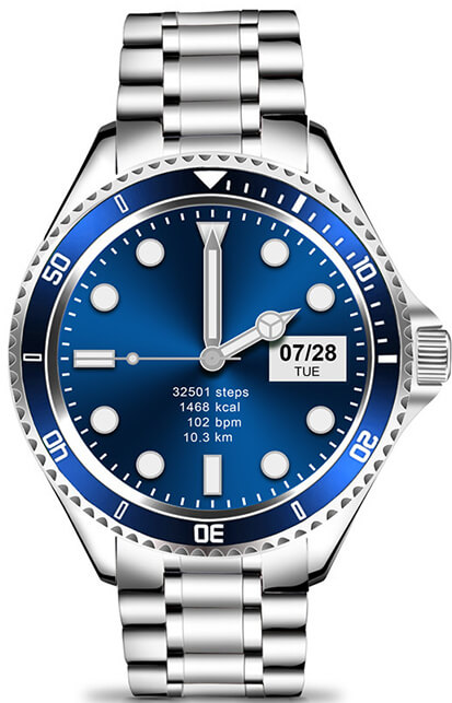 Zobrazit detail výrobku Wotchi Smartwatch W69SBE - Silver+Blue