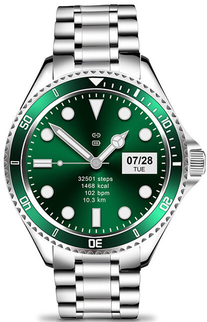 Zobrazit detail výrobku Wotchi Smartwatch W69SGN - Silver+Green