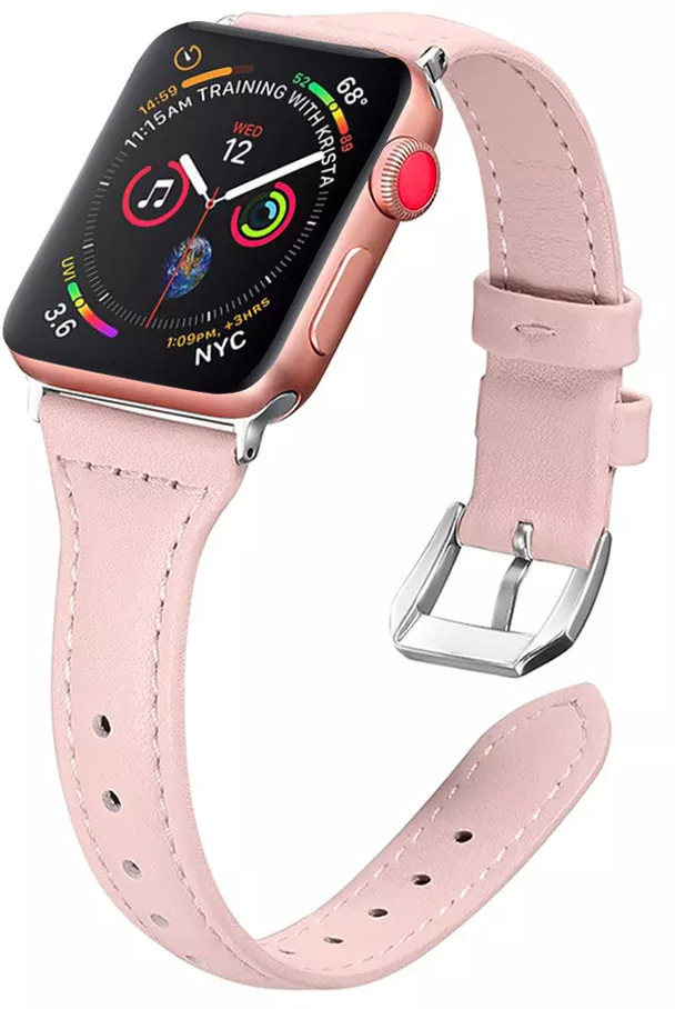 4wrist Kožený řemínek pro Apple Watch - 42/44/45/49 mm - Pink
