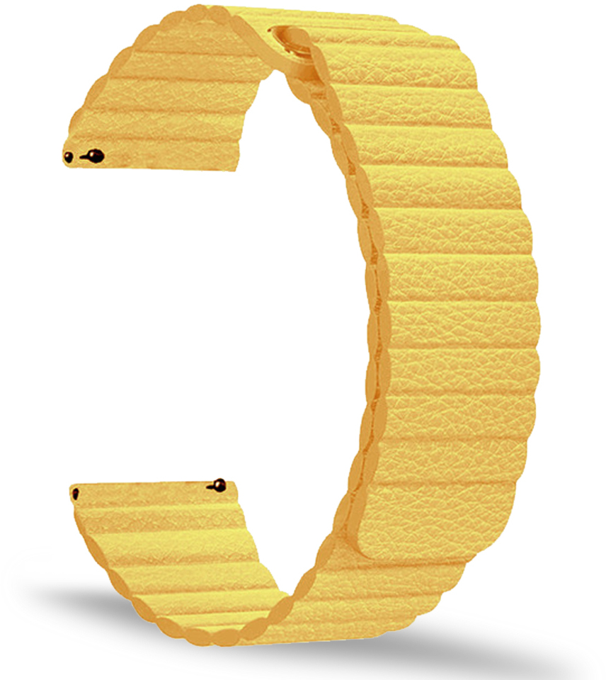 4wrist Átfűzhető óraszíj klasszikus órához - Yellow 20 mm