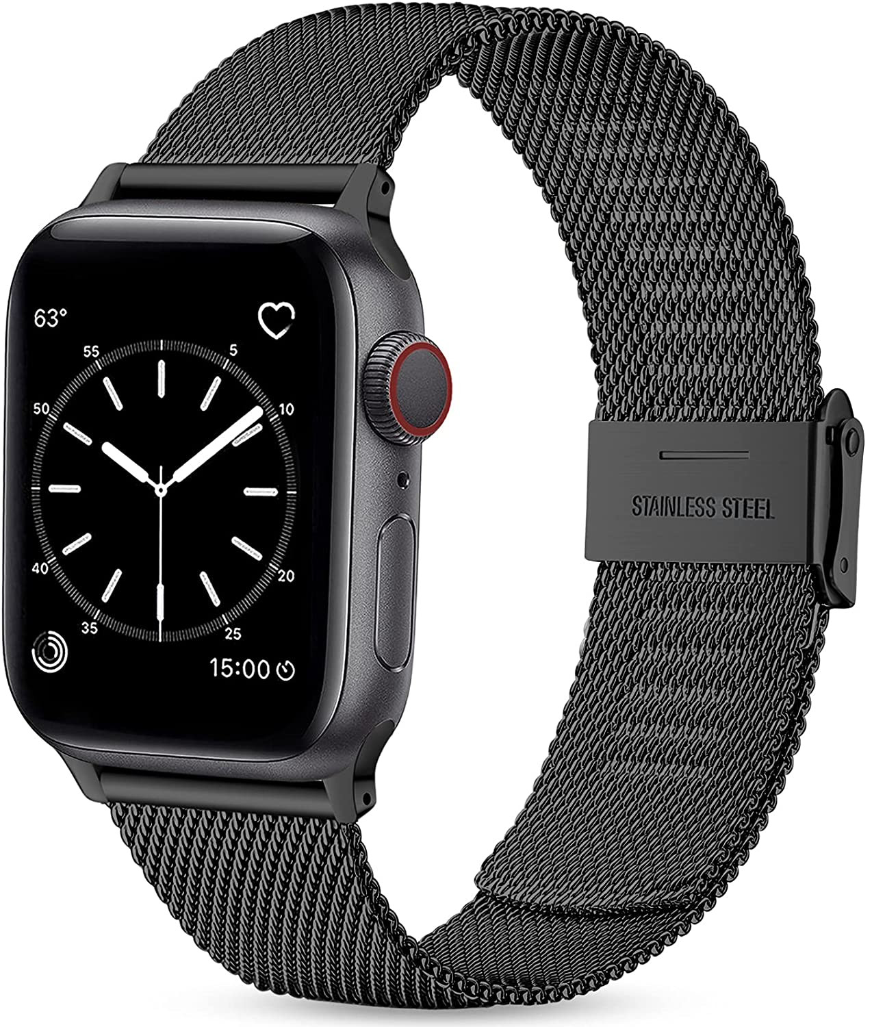 4wrist Milánský tah pro Apple Watch - Black 38/40/41 mm