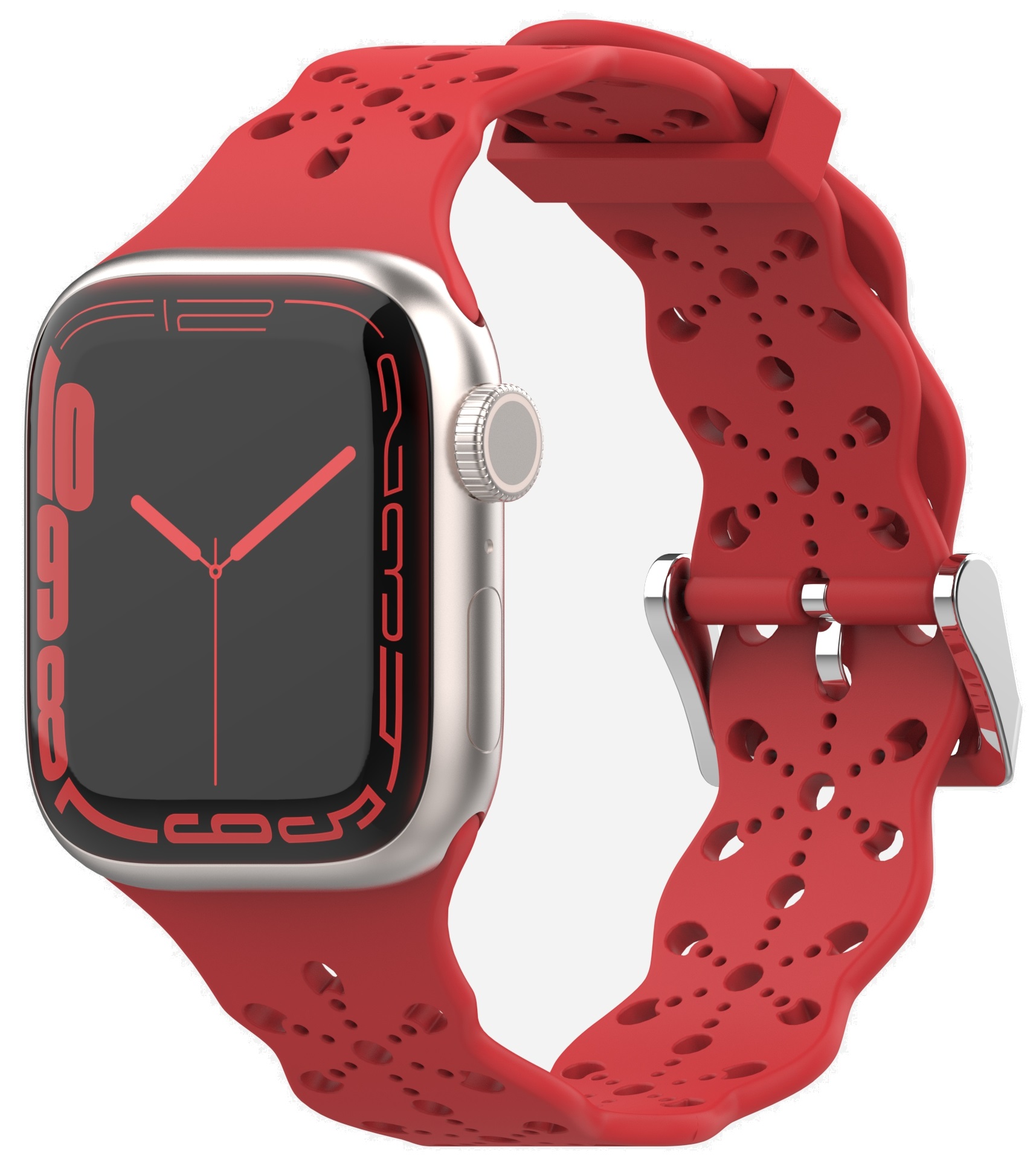 4wrist Silikonový řemínek pro Apple Watch 38/40/41 mm - Červený