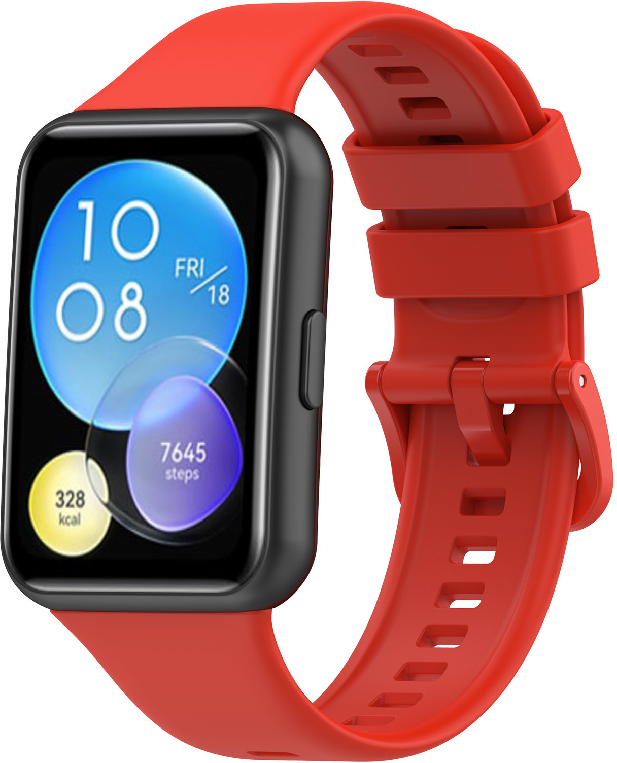 4wrist -  Silikonový řemínek pro Huawei Watch FIT 2 - Red