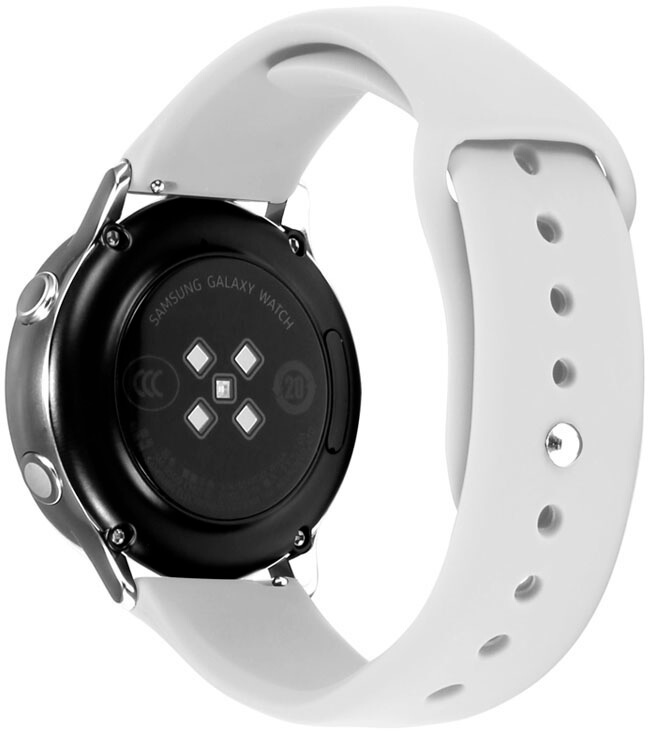Levně 4wrist Silikonový řemínek pro Samsung Galaxy Watch - White 20 mm
