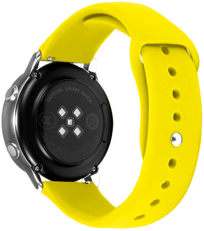 4wrist Silikonový řemínek pro Samsung Galaxy Watch - Yellow 20 mm