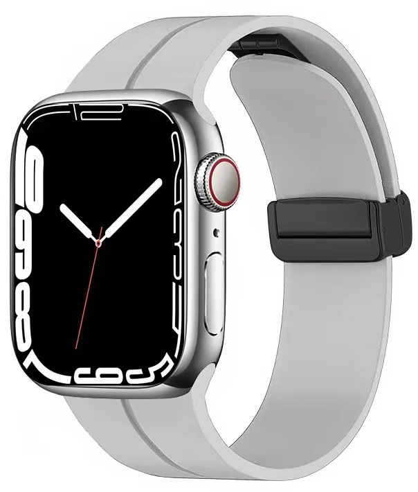 Levně 4wrist Silikonový řemínek s magnetickou sponou pro Apple Watch 38/40/41 mm - Grey