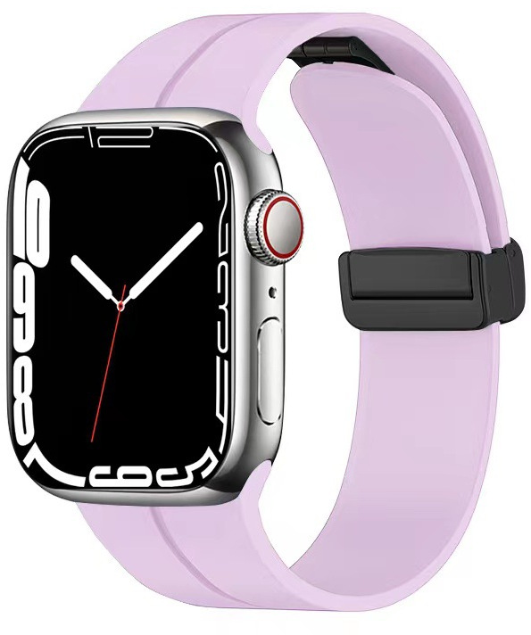 4wrist Silikonový řemínek s magnetickou sponou pro Apple Watch 42/44/45/49 mm - Lavender