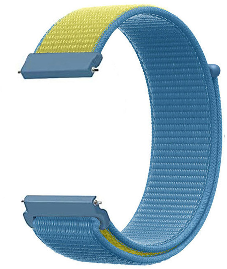 4wrist Provlékací řemínek pro Samsung 22 mm - Blue/Yellow