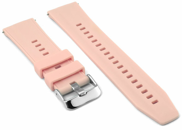 4wrist Univerzální silikonový řemínek se stříbrnou sponou 22 mm - Pink