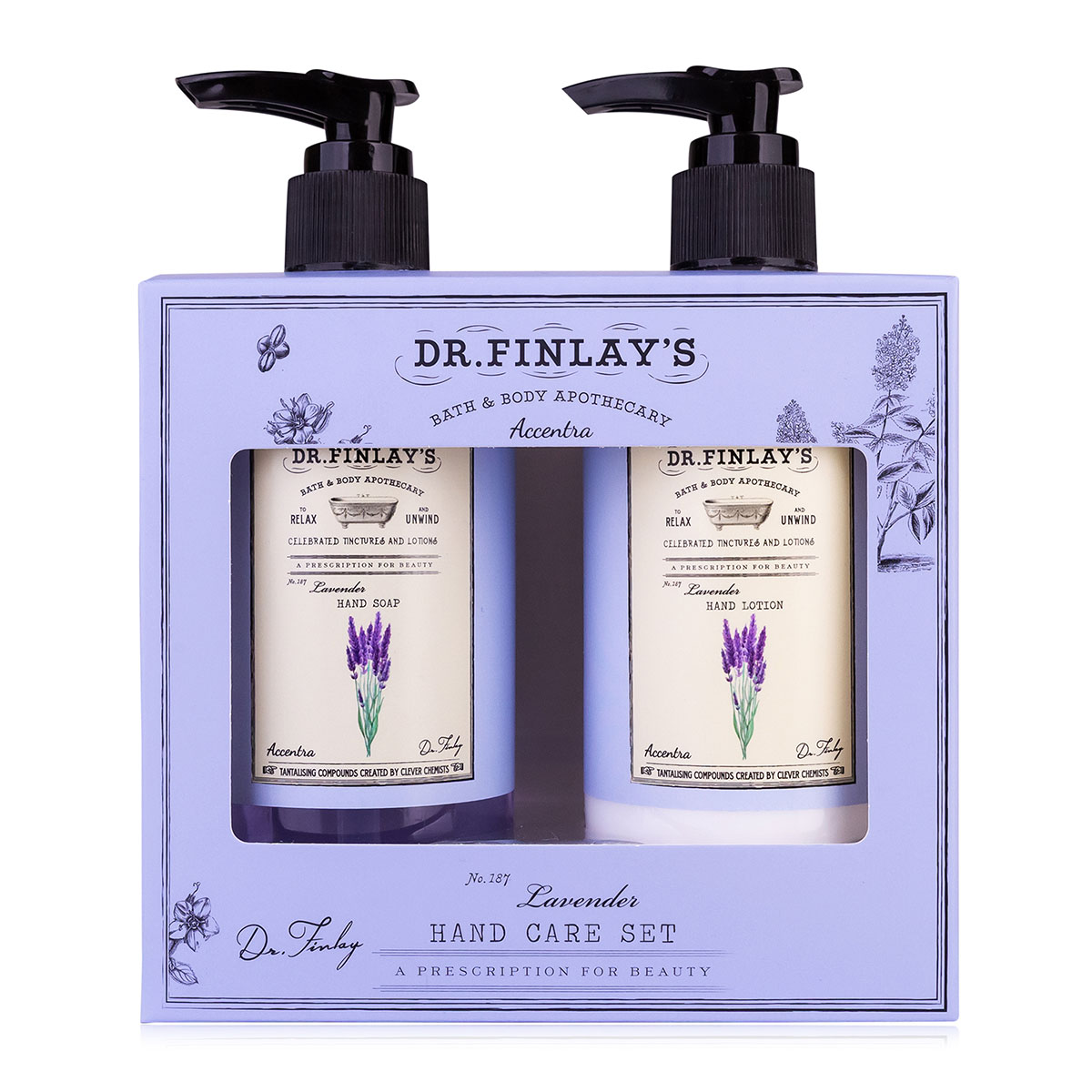 Accentra Dárková sada péče o ruce s pumpičkou Lavender Dr. Finlay`s