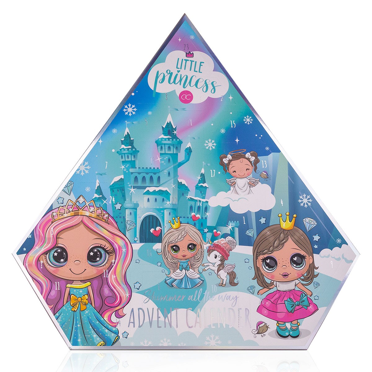 Accentra Detský adventný kalendár Little Princess v tvare diamantu