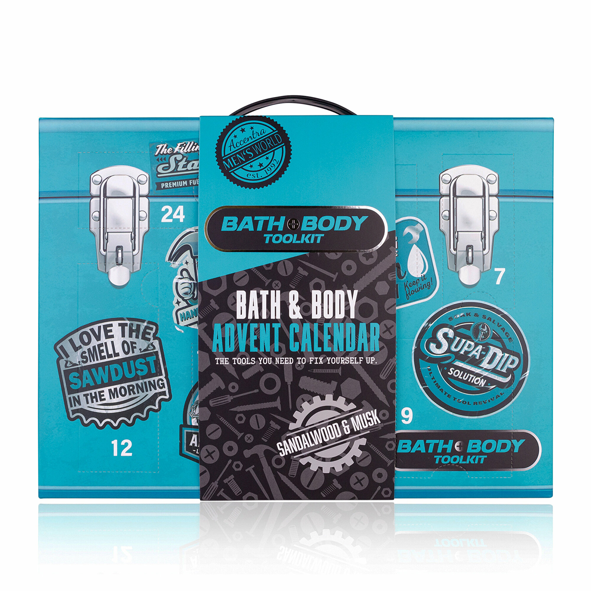 Accentra Adventný kalendár pre mužov Bath and Body Toolkit