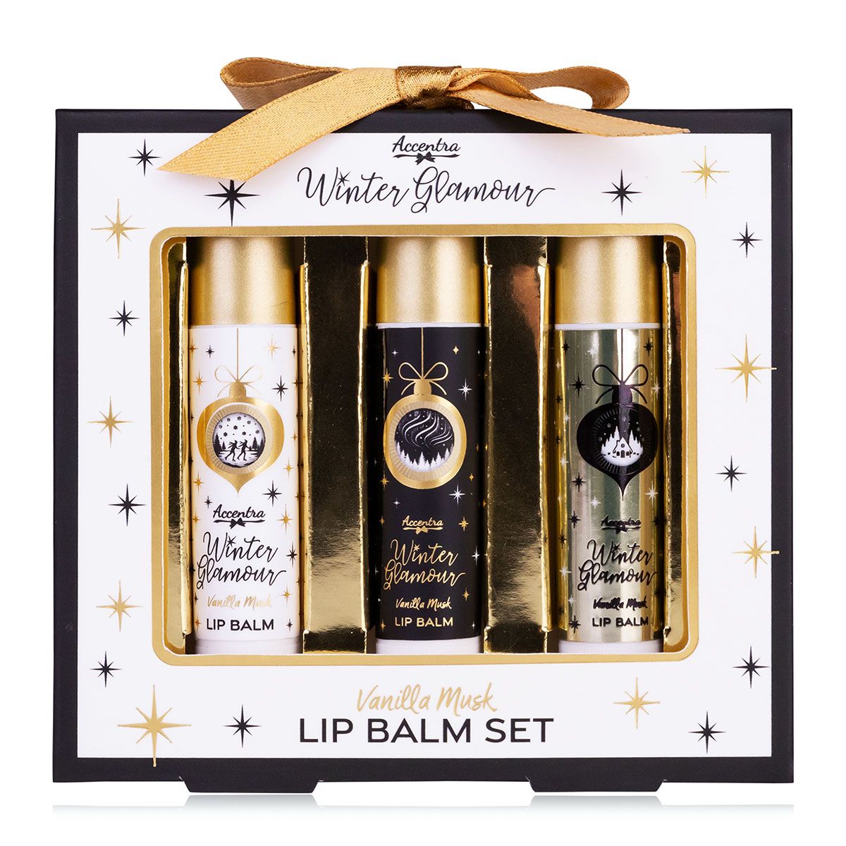 Accentra Set cadou pentru îngrijirea buzelor Winter Glamour 3 x 4 g