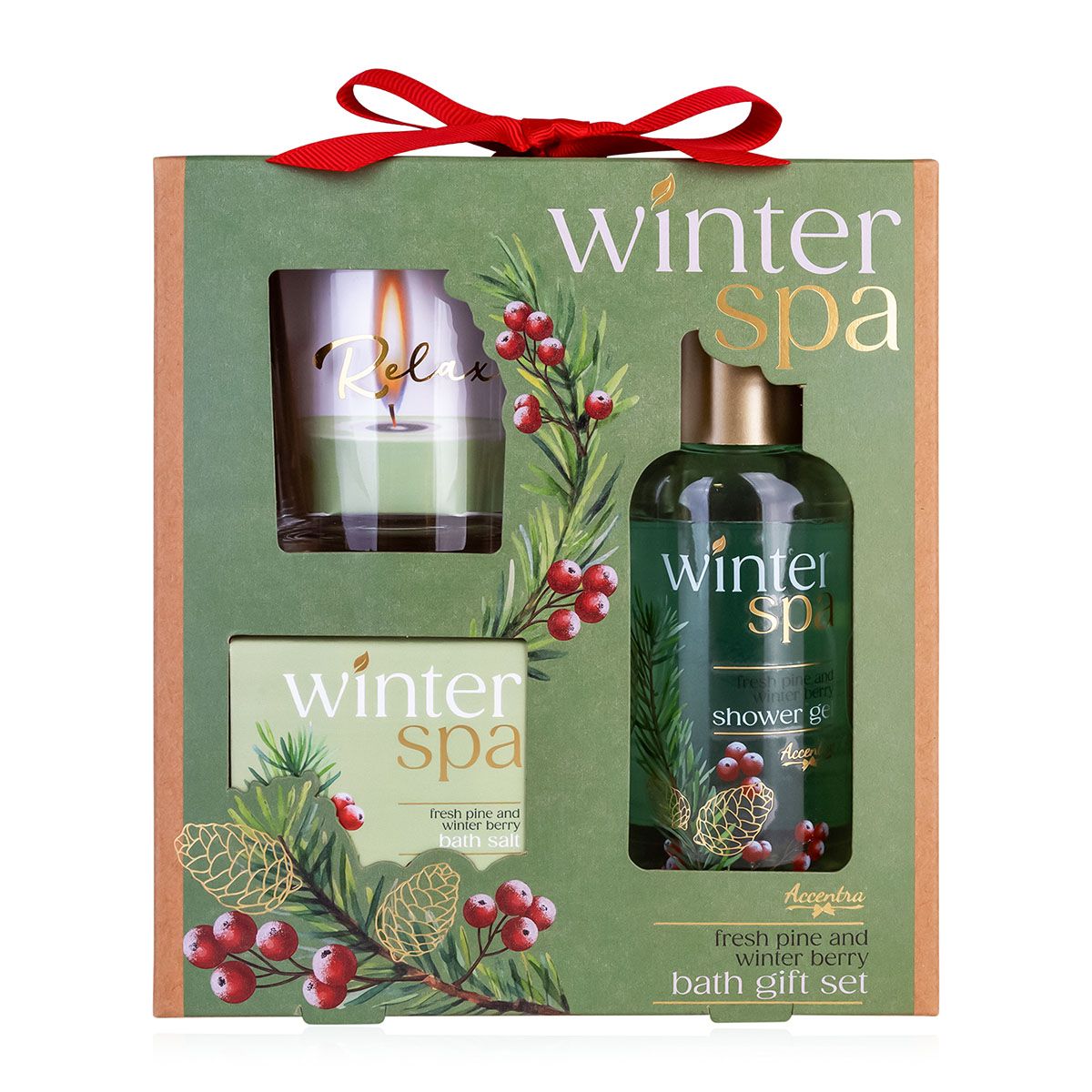 Accentra Dárková sada se svícnem Winter Spa