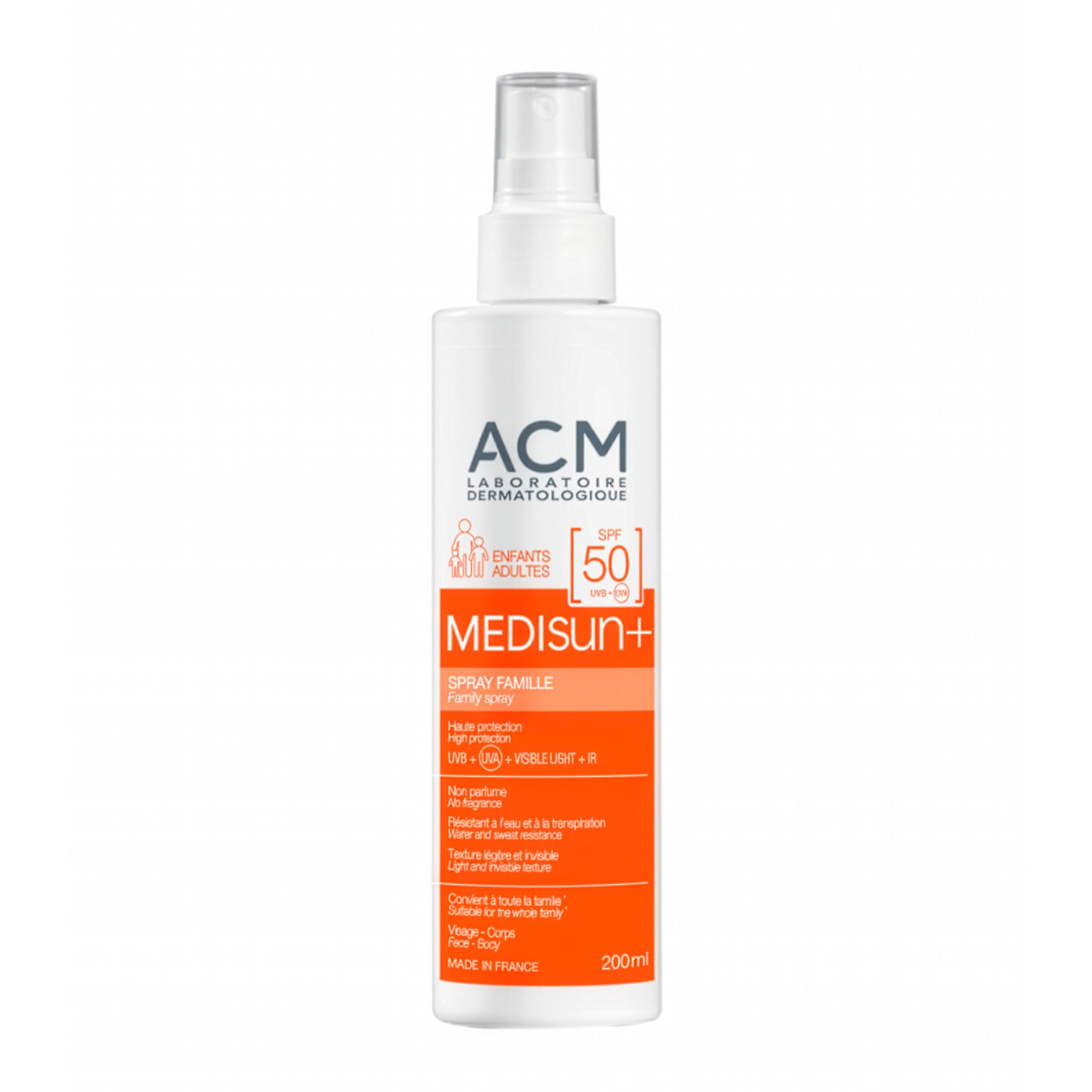 Levně ACM Opalovací sprej na tělo a tvář SPF 50+ Medisun Spray 200 ml
