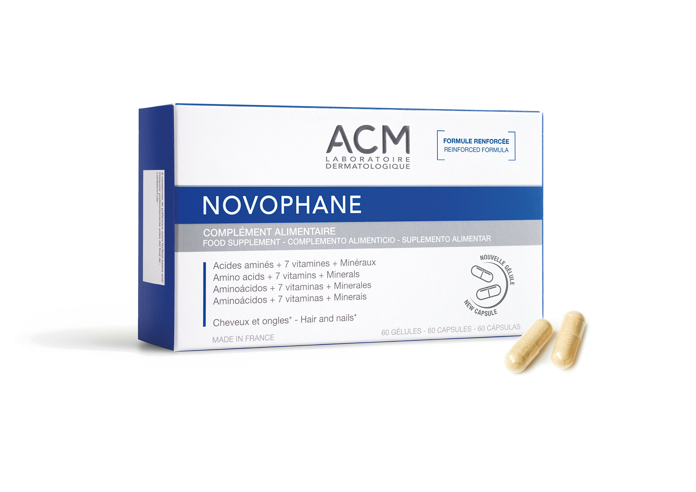 ACM Doplněk stravy pro podporu kvality vlasů a nehtů Novophane 60 kapslí