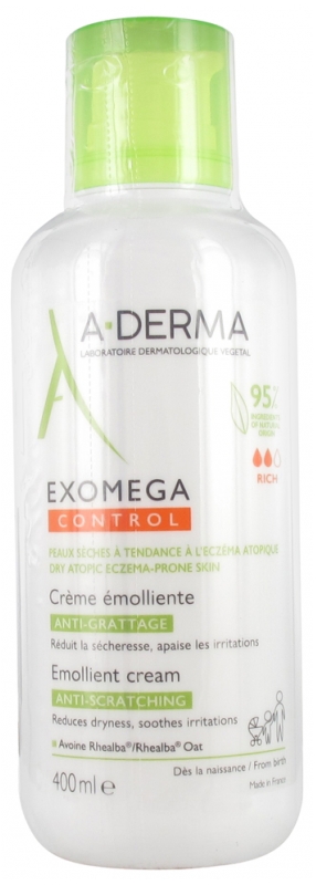 A-DERMA Emolienční krém pro suchou pokožku se sklonem k atopickému ekzému Exomega Control (Emollient Cream) 400 ml